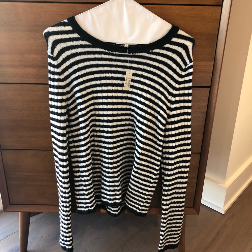Striped crew neck sweater